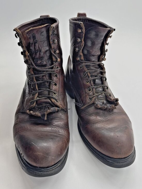 Red Wing Logger Boots Mens 13 Supersole Brown Leather Lace Up Biker 931 Y2K main image 4